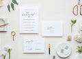 Calligraphy Wedding Invitation Template: Melia Suite (PDF Download)