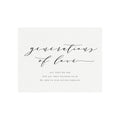 Calligraphy Wedding Sign: Generations of Love (PDF Instant Download)