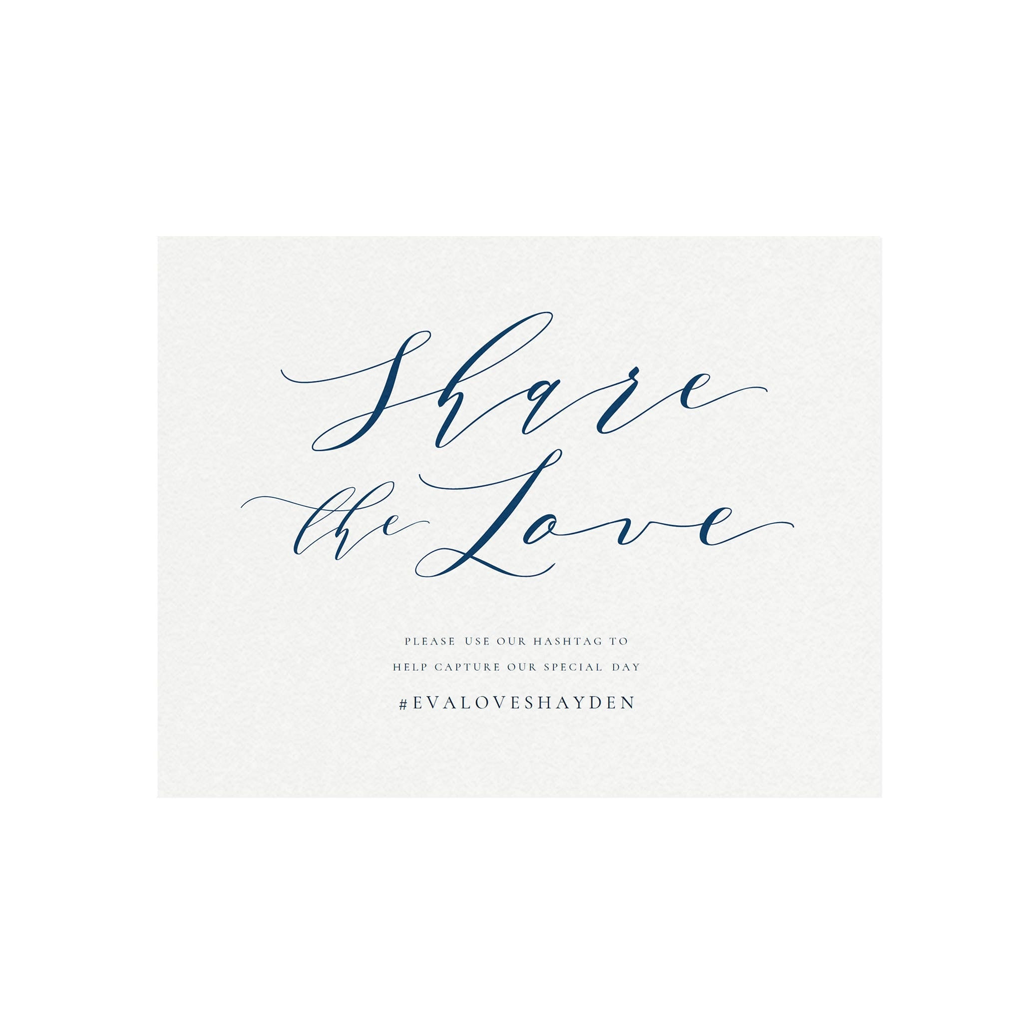 Navy Wedding Hashtag Sign: Share the Love Template (Digital Download)