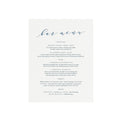 Navy Blue Calligraphy Bar Menu Sign: Wedding Reception (PDF Download)