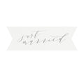 Calligraphy Just Married Banner, Dove Gray Wedding Sign (PDF Instant Download)