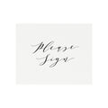 Calligraphy 'Please Sign' Wedding Sign: 8x10 Printable (PDF Download)