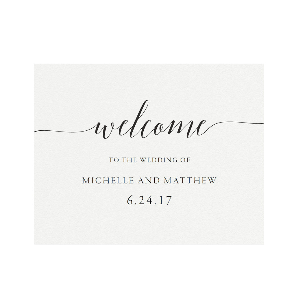 Calligraphy Wedding Welcome Sign Template (PDF Instant Download)
