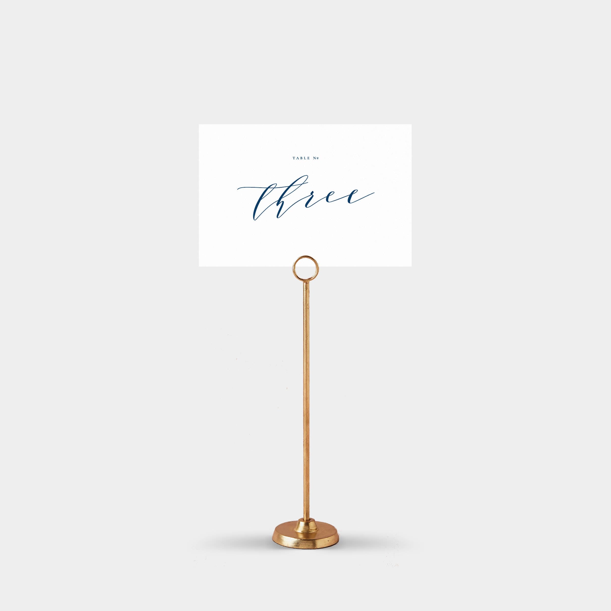Navy Calligraphy Wedding Table Numbers 1-30 (PDF Instant Download)