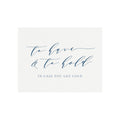 Navy Calligraphy Blanket Sign: 'To Have and To Hold' (PDF Download)
