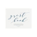 Navy Calligraphy Guest Book Sign: Melia Wedding Reception (PDF Instant Download)