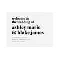 Modern Wedding Welcome Sign Template: Fairfax Minimalist Design (PDF Instant Download)