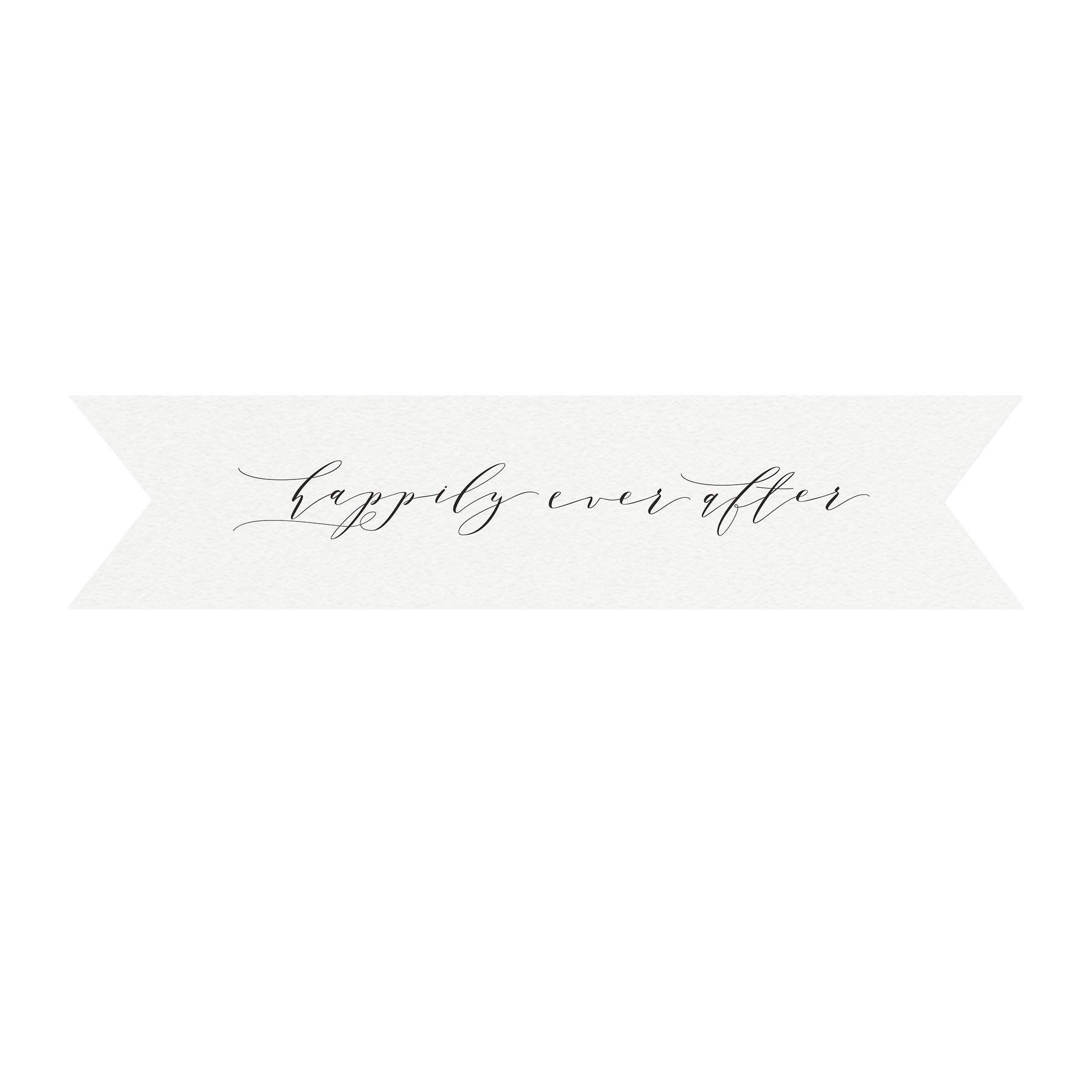 Happily Ever After Calligraphy Banner, Wedding Decor (PDF Instant Download)