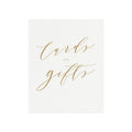 Gold Calligraphy Cards & Gifts Wedding Sign (PDF Instant Download)