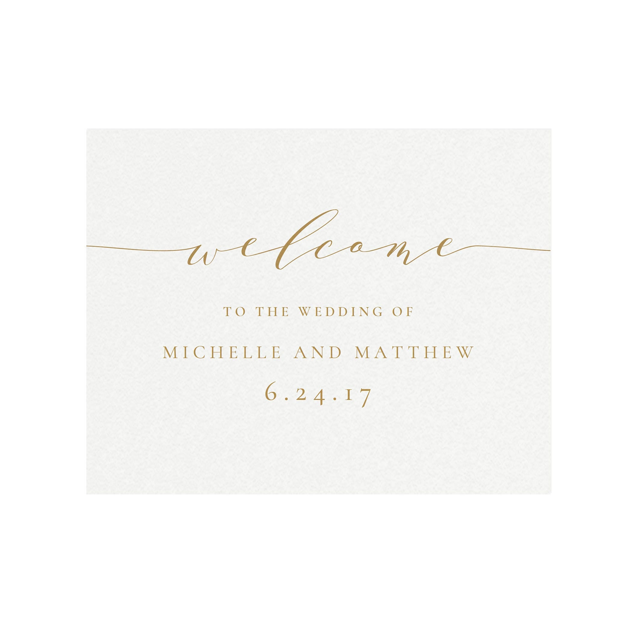 Gold Calligraphy Wedding Welcome Sign Template (PDF Instant Download)