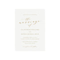 Gold Calligraphy Wedding Invitation Template: 5x7 (PDF)
