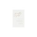 Gold Calligraphy Wedding RSVP Card Template: Minimalist Design (PDF Instant Download)