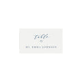 Melia: 3.5x2 Printable Escort Card Template in Navy, Calligraphy Escort Card, Classic Wedding, Editable Place Card, PDF Instant Download