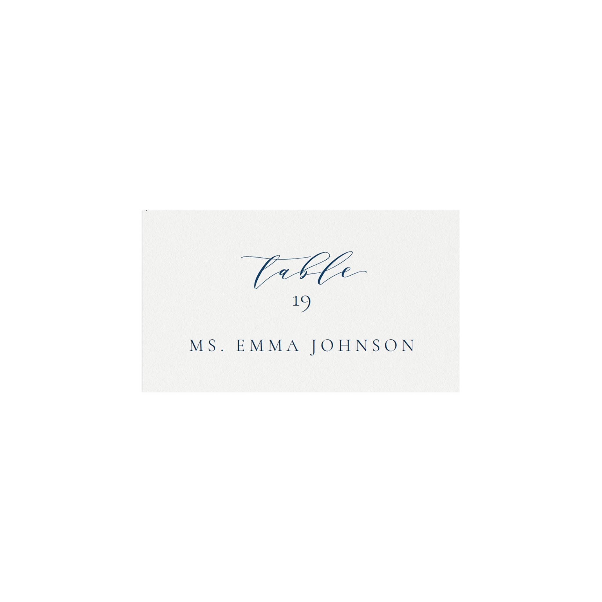 Melia: 3.5x2 Printable Escort Card Template in Navy, Calligraphy Escort Card, Classic Wedding, Editable Place Card, PDF Instant Download
