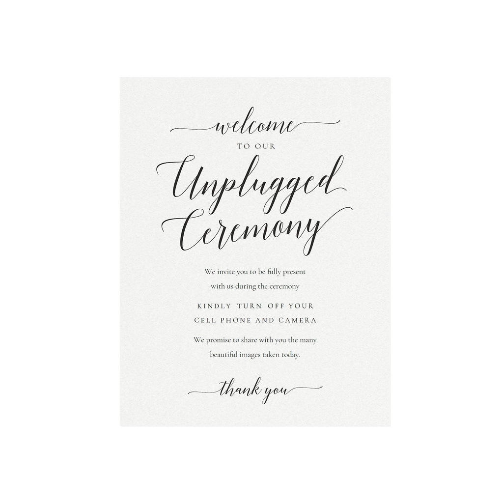Adel Unplugged Wedding Sign: Elegant Ceremony Decor (PDF Download)