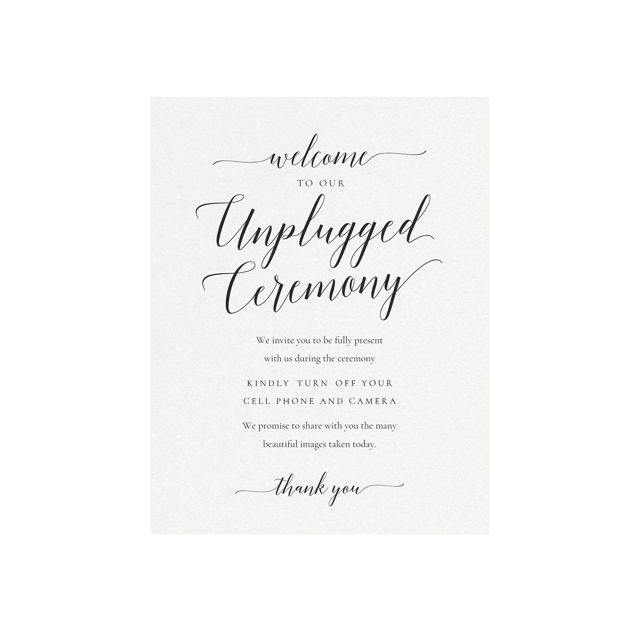 Adel Unplugged Wedding Sign: Elegant Ceremony Decor (PDF Download)