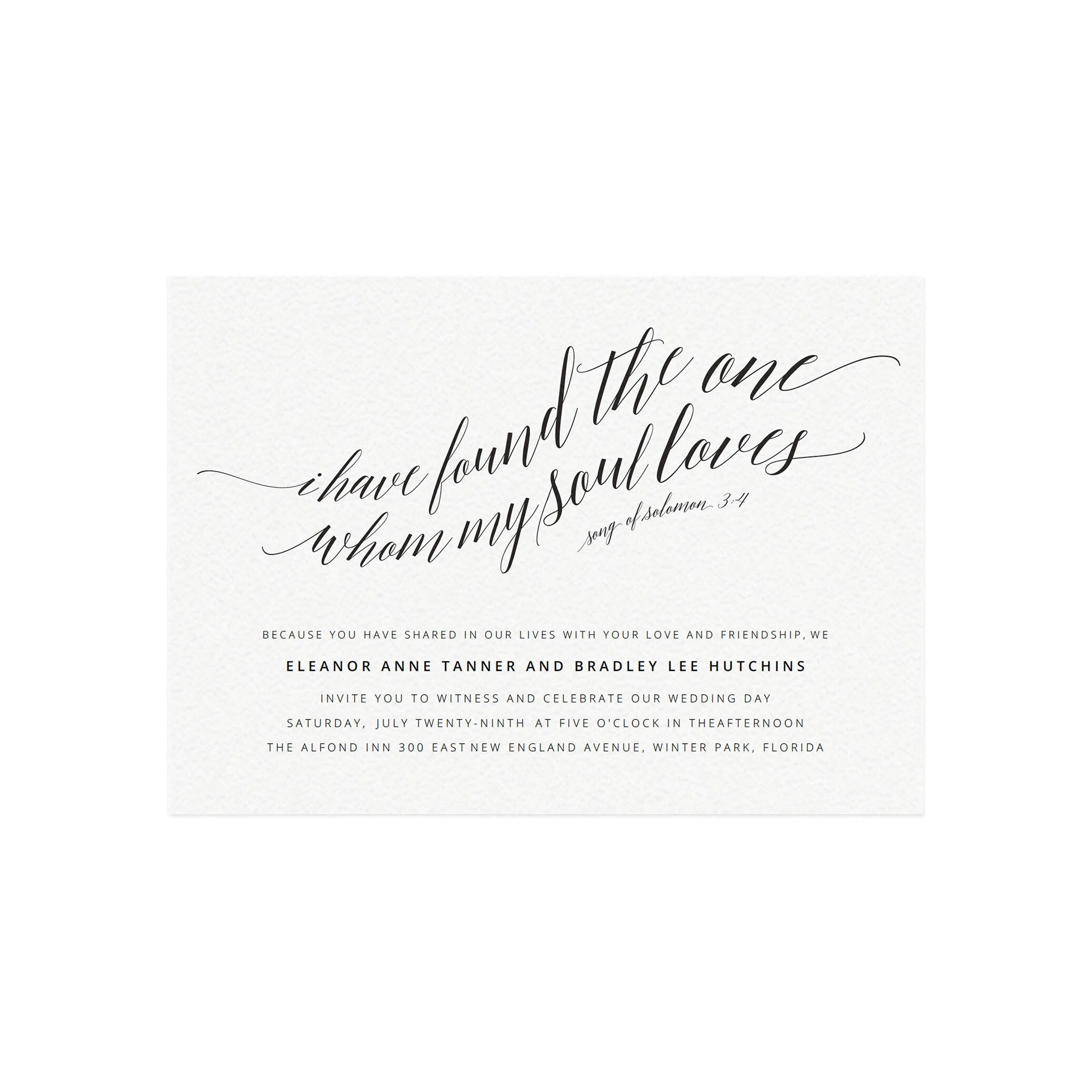 Whimsical Calligraphy Wedding Invitation Template: 5x7 Editable PDF