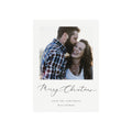 Minimalist Calligraphy Christmas Card Template: Newlyweds Photo (PDF Instant Download)