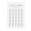 Calligraphy Wedding Seating Chart Template: Melia Design (PDF Download)