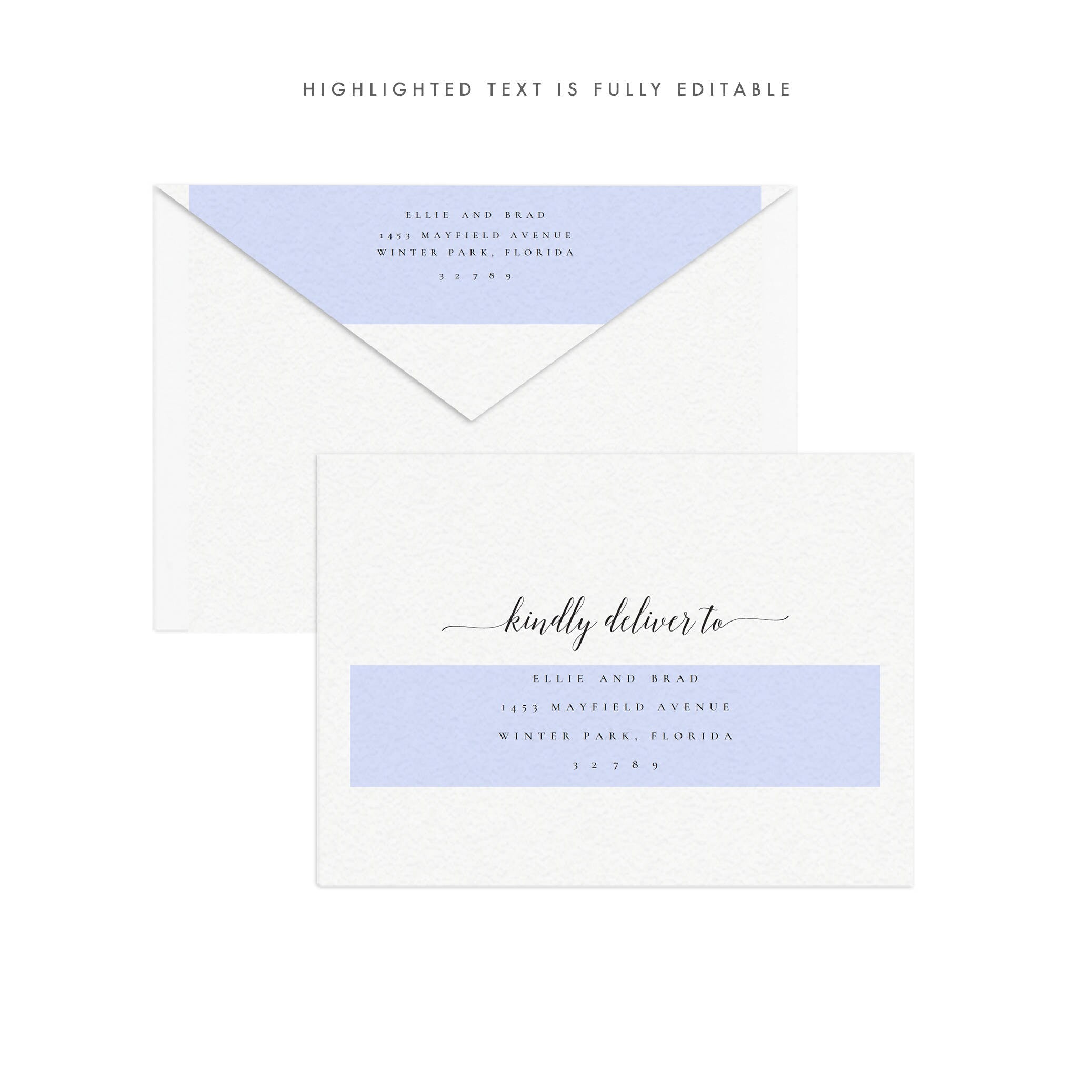 A6 Wedding Invitation Envelope Template: Printable Calligraphy (PDF Instant Download)