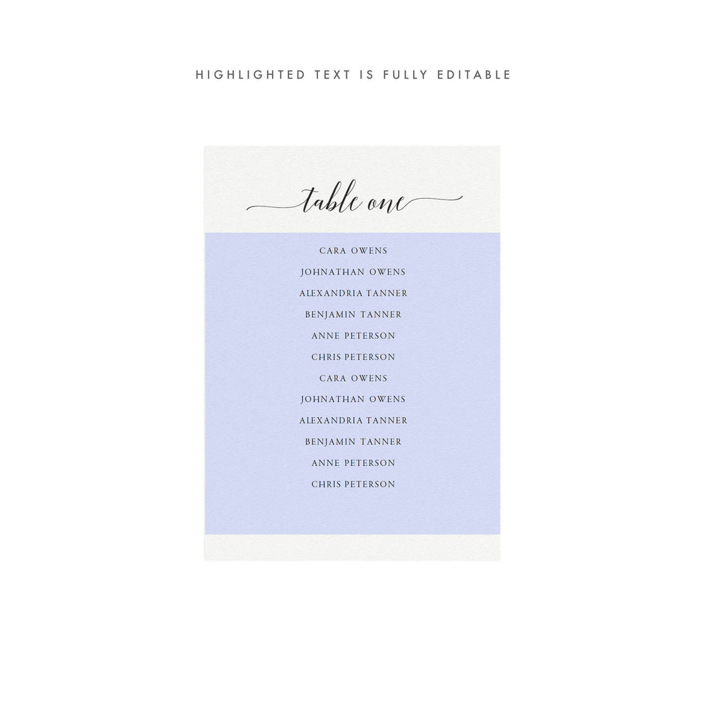 Elegant Wedding Seating Chart Template: Tables 1-30 (Editable PDF)
