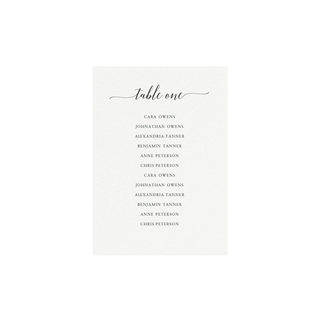 Elegant Wedding Seating Chart Template: Tables 1-30 (Editable PDF)