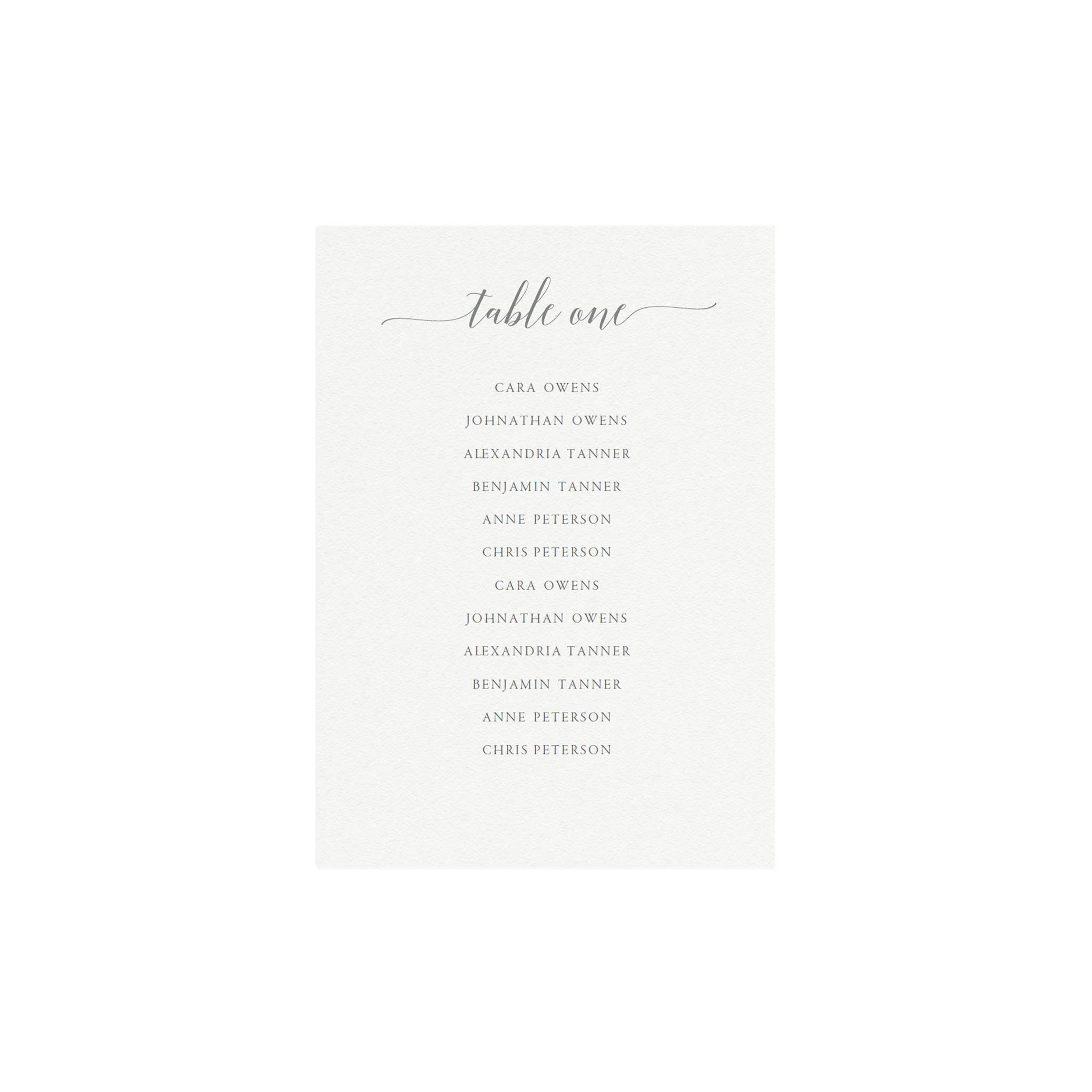 Gray Wedding Seating Chart Template: Tables 1-20 (Editable PDF)
