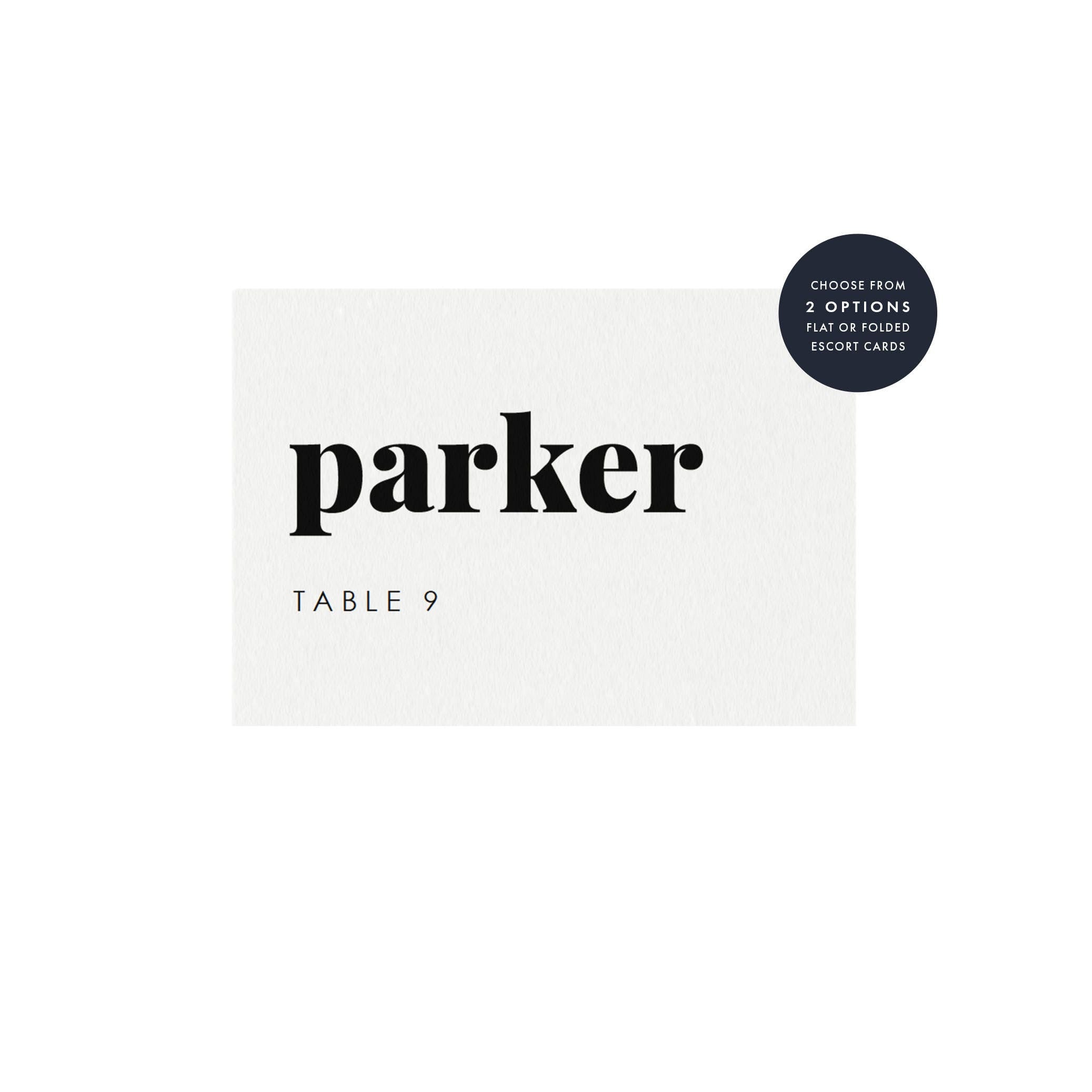 Fairfax: 3.5x5 Flat AND Folded Tent Escort Card Template, Escort Card, Modern, Table Number Simply Editable Place Card, PDF Instant Download