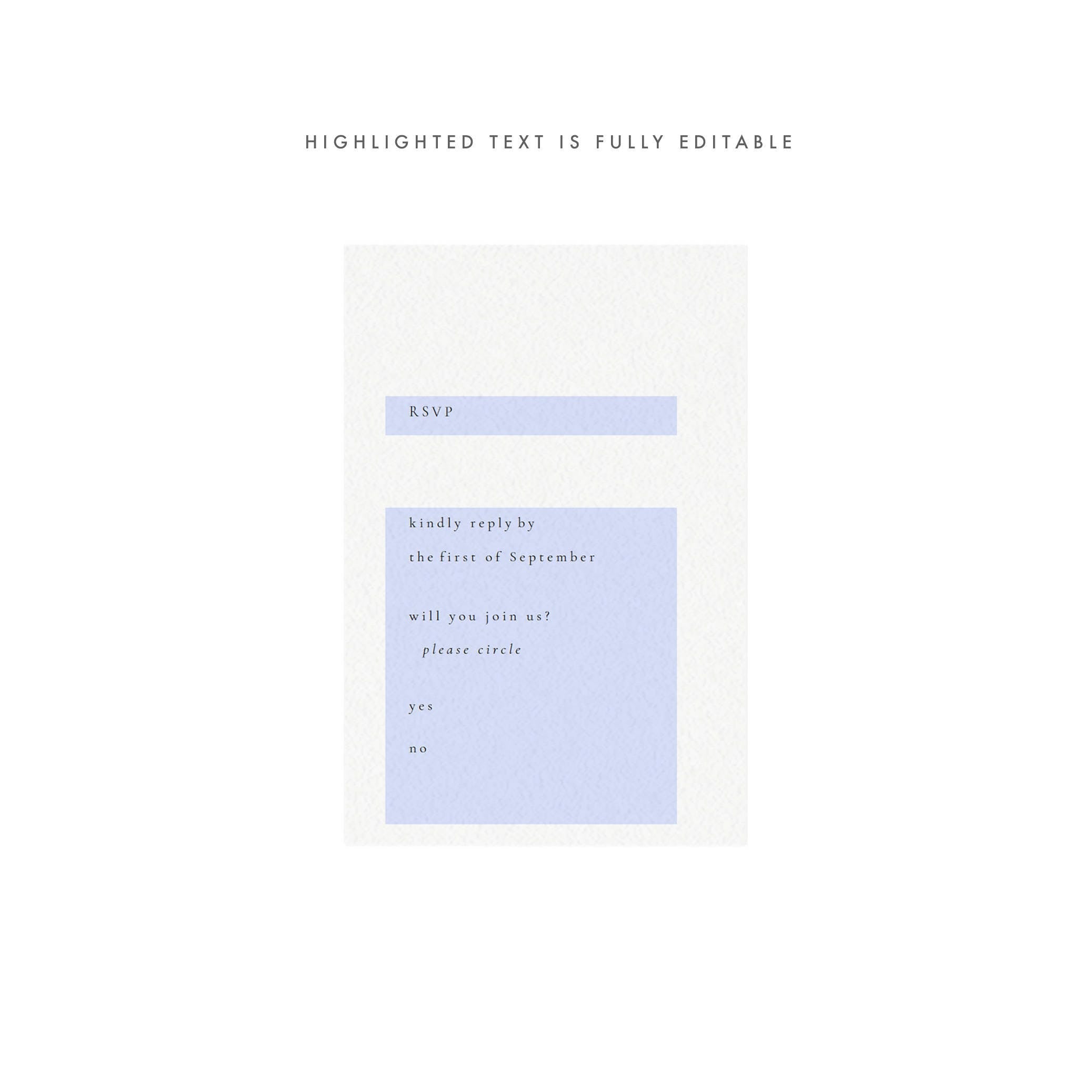 Minimalist Wedding RSVP Card Template 4x6 (PDF Instant Download)