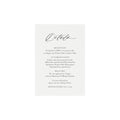 Calligraphy Wedding Details Card: Minimalist Printable Template (PDF Instant Download)