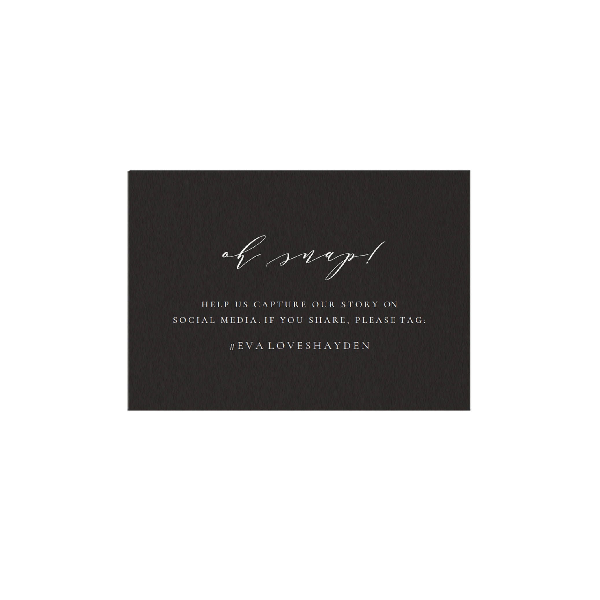 Calligraphy Wedding Social Media Card: Black/White (PDF Download)