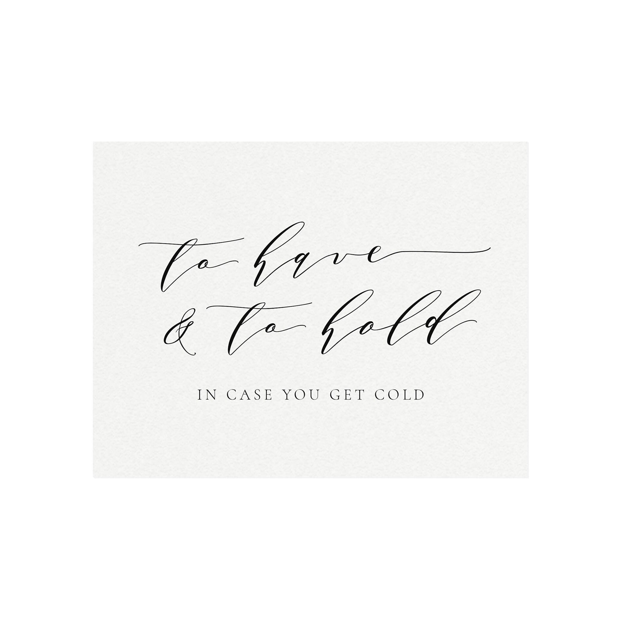 Calligraphy Wedding Sign: Blanket Pashmina Sign (PDF Instant Download)