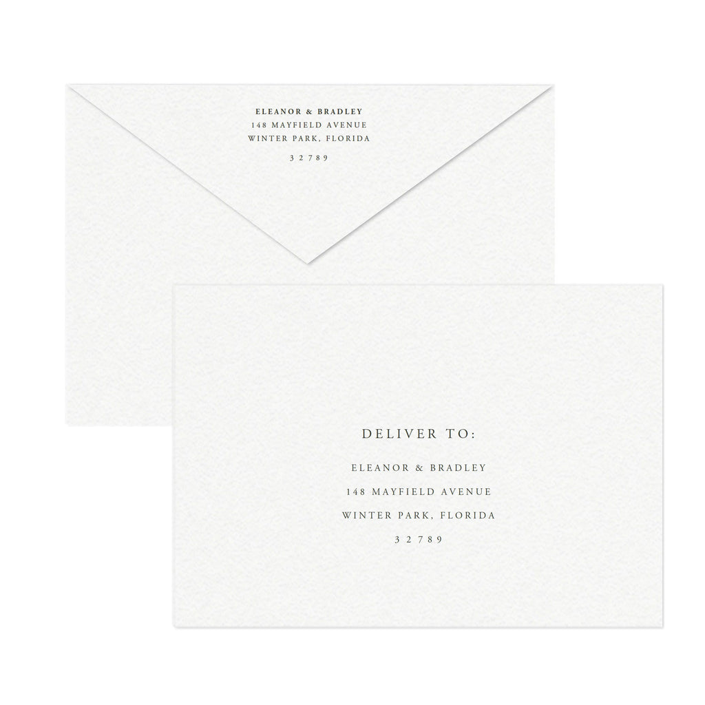 A7 Wedding Invitation Envelope Template: Simple Classic Design (Digital Download)
