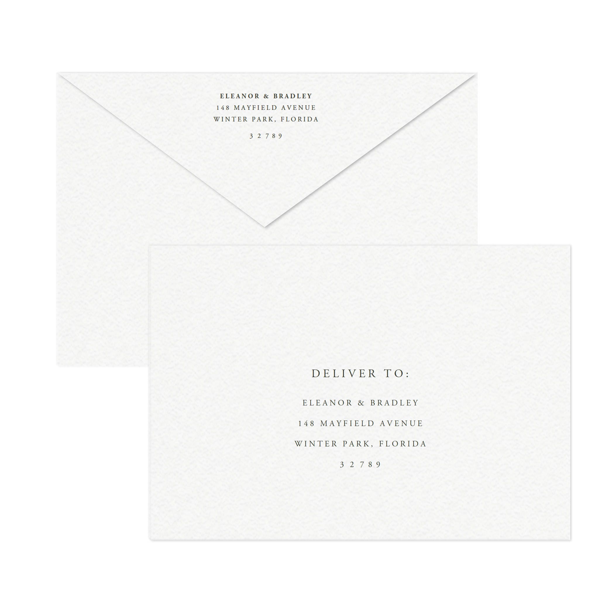 A7 Wedding Invitation Envelope Template: Simple Classic Design (Digital Download)