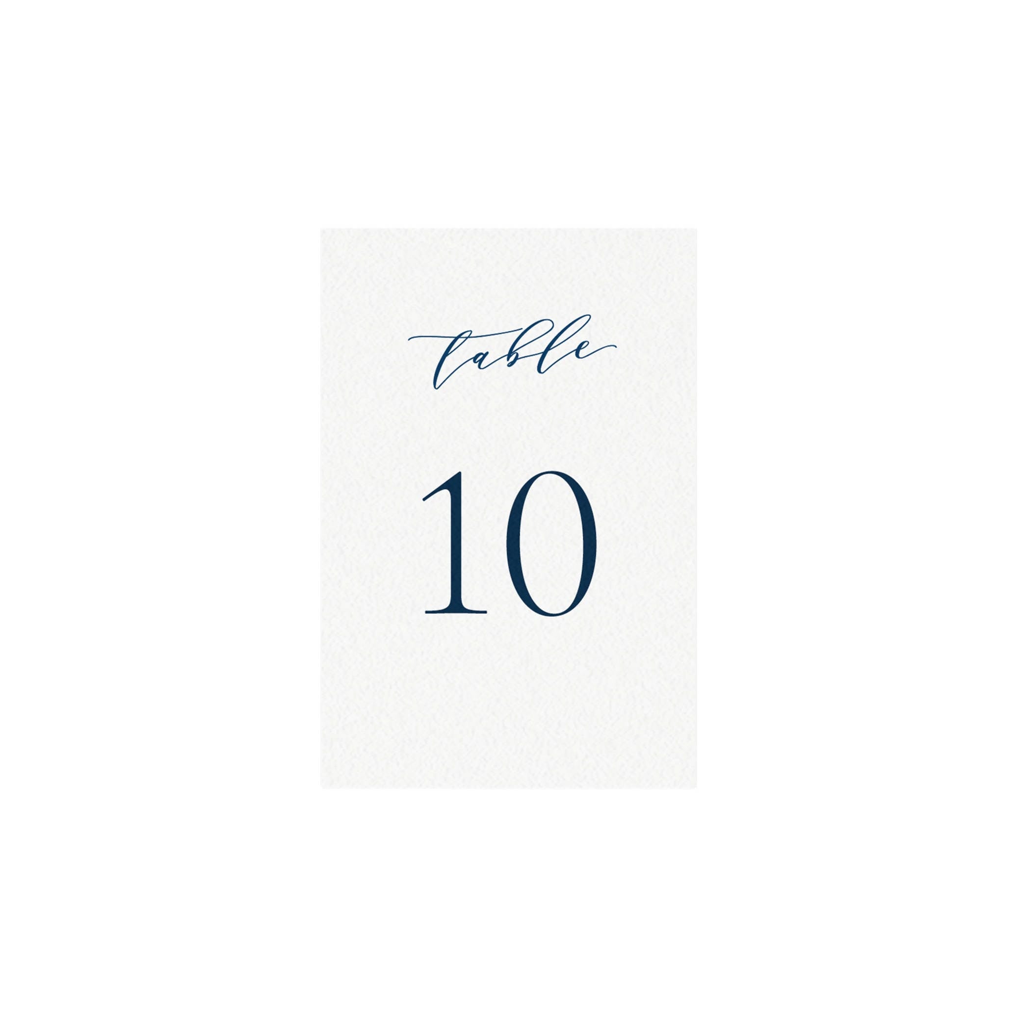 Navy Calligraphy Table Numbers 4x6 Template (PDF Download)