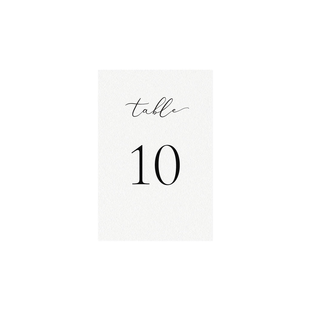 Calligraphy Wedding Table Numbers: Reese Printable Template (PDF)