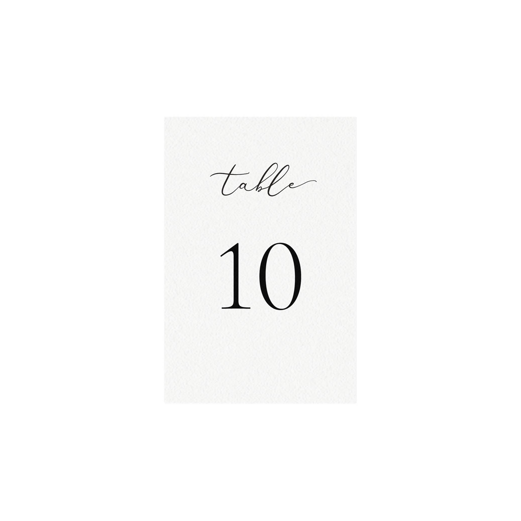 Calligraphy Wedding Table Numbers: Reese Printable Template (PDF)