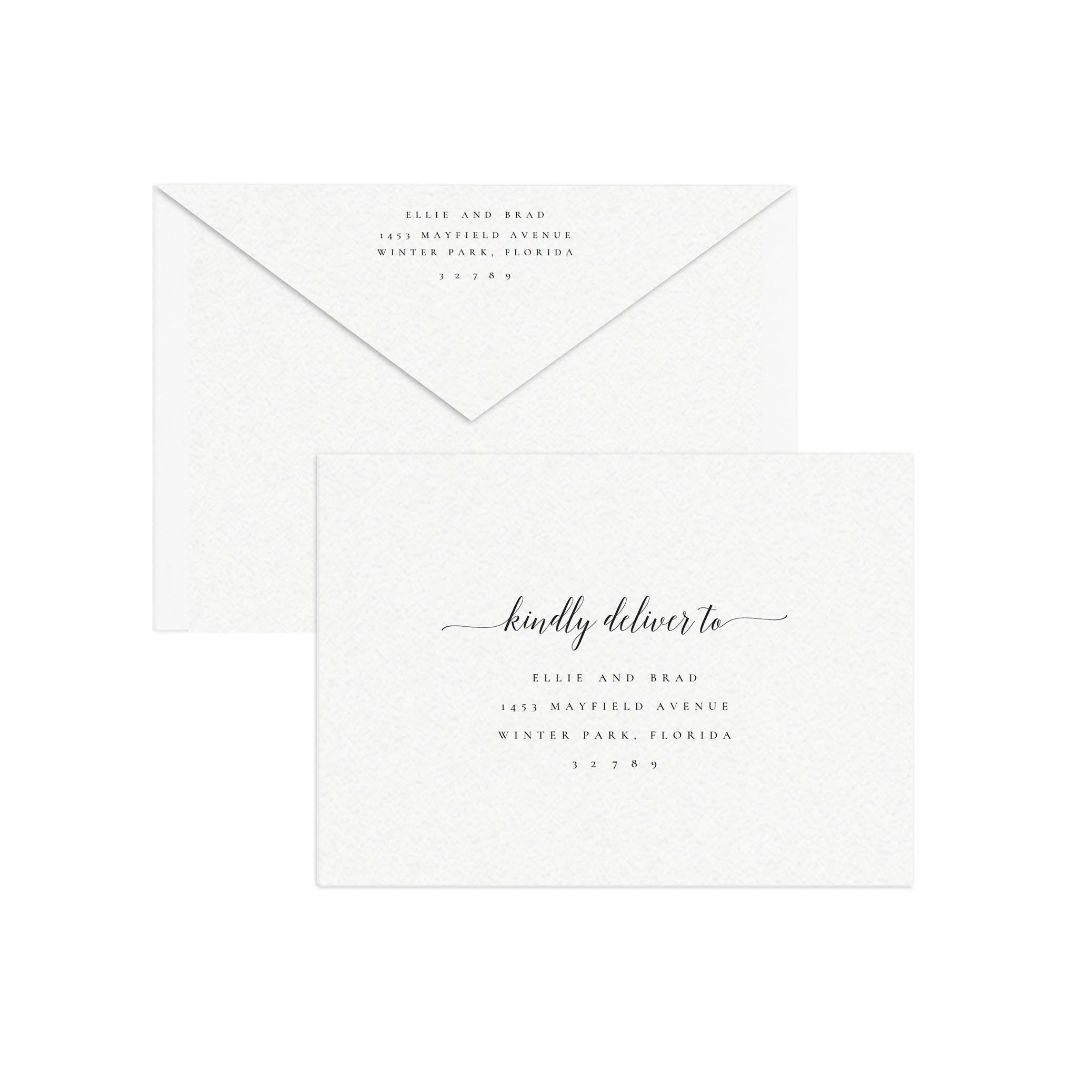 A6 Wedding Invitation Envelope Template: Printable Calligraphy (PDF Instant Download)