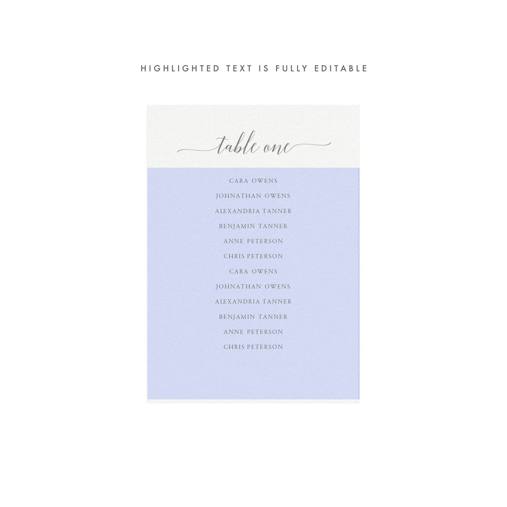 Gray Wedding Seating Chart Template: Tables 1-20 (Editable PDF)