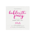 Pink Calligraphy Bachelorette Party Invitation Template (PDF Instant Download)