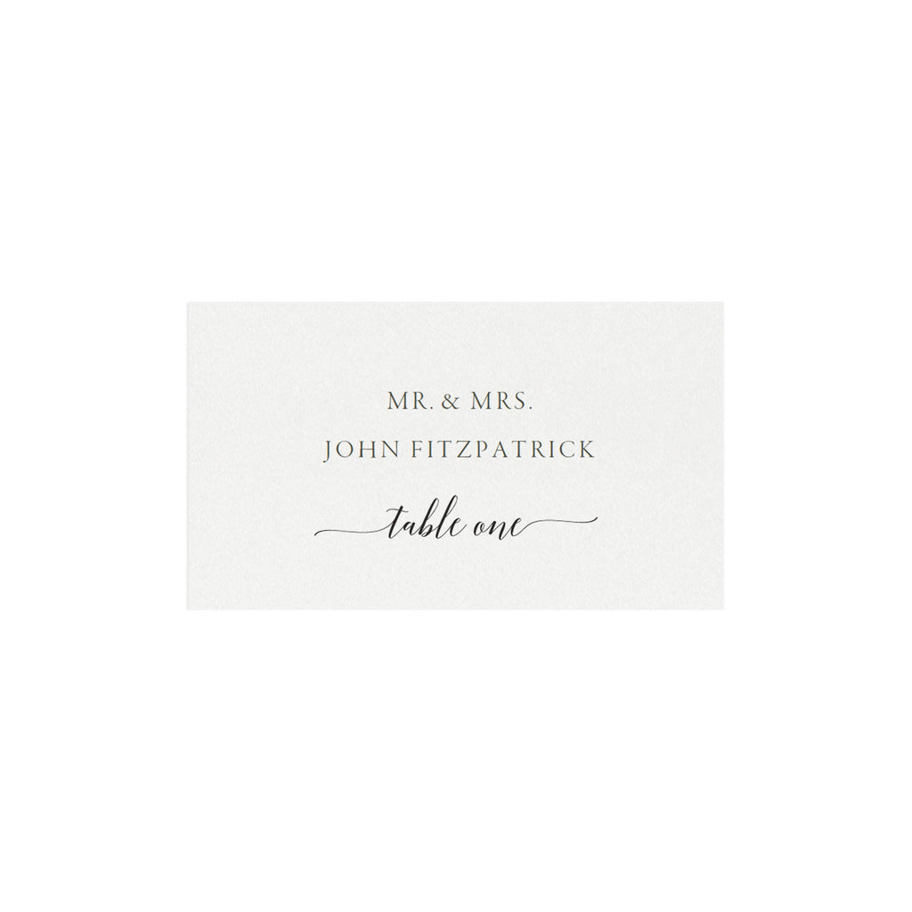 Adel: 3.5x2 Flat Place Card Template, DIY Printable Template, Classic Calligraphy Escort Card, Editable PDF Template, Instant Download