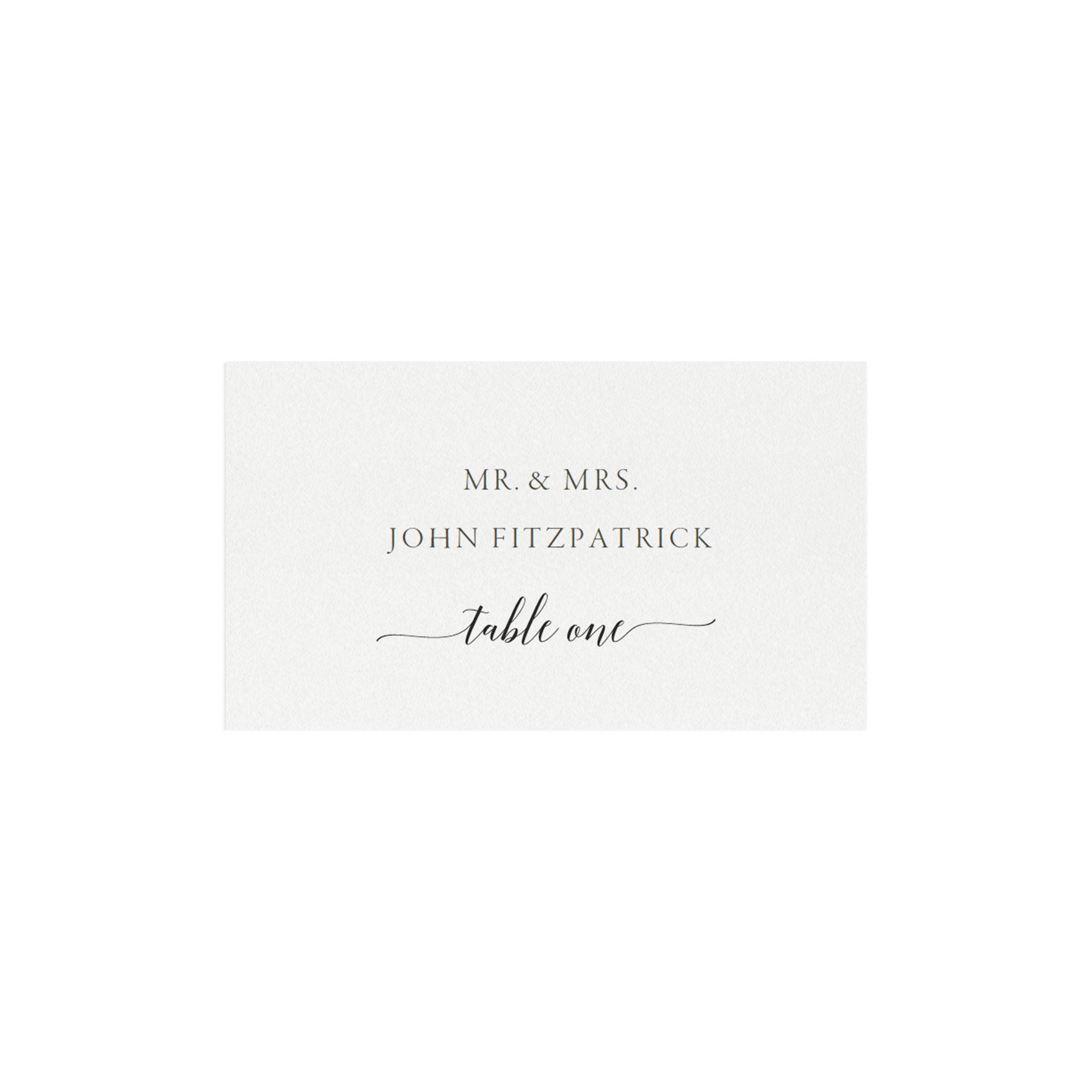 Adel: 3.5x2 Flat Place Card Template, DIY Printable Template, Classic Calligraphy Escort Card, Editable PDF Template, Instant Download
