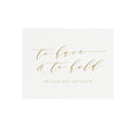 Wedding Blanket Sign: 'To Have and To Hold' Gold Calligraphy (PDF Download)