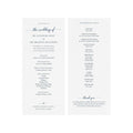 Navy Calligraphy Wedding Program Template: Elegant Classic Design (PDF Download)
