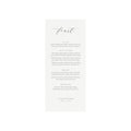 Slate Gray Calligraphy Wedding Menu Template 4x9.25 (PDF Instant Download)