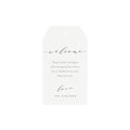 Slate Gray Wedding Welcome Tag Template: Calligraphy Gift Bag (PDF Instant Download)