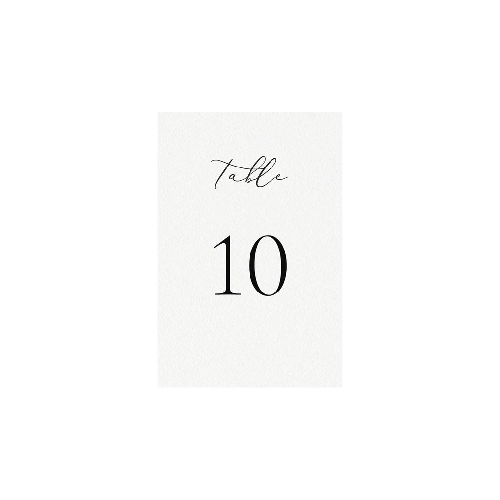Calligraphy Wedding Table Numbers: 4x6 Printable Template (PDF Instant Download)