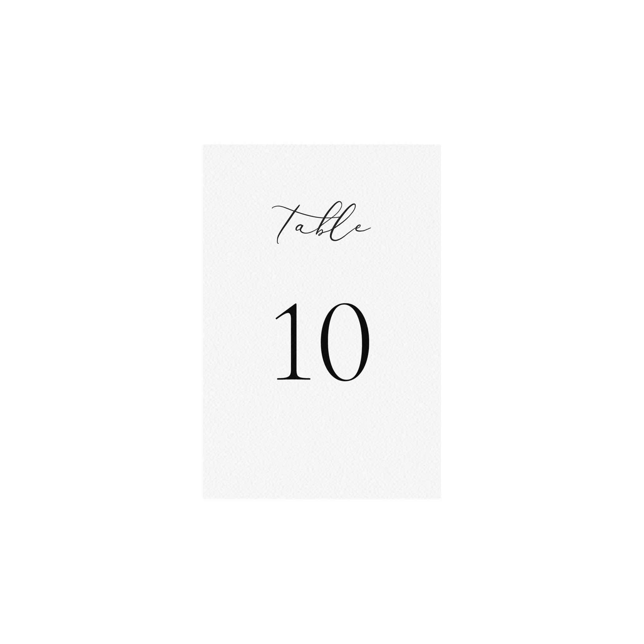 Calligraphy Wedding Table Numbers: 4x6 Printable Template (PDF Instant Download)