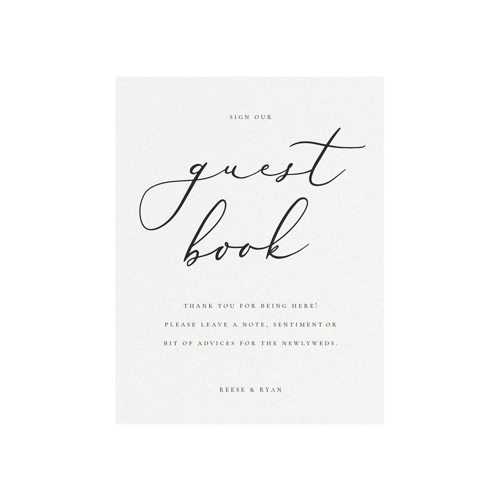 Marlow Guest Book Sign Template: Minimalist Wedding Decor (PDF Instant Download)