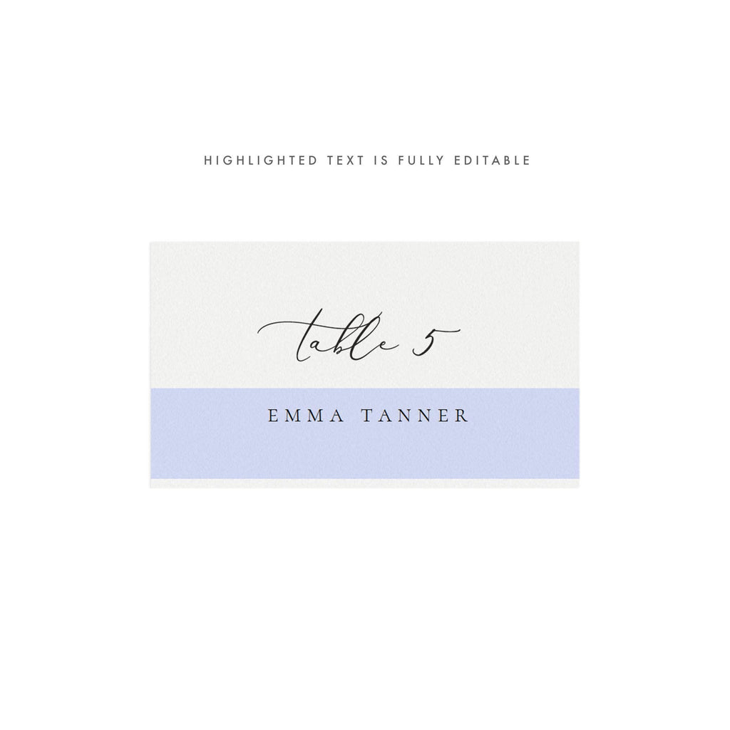 Marlow: Printable Escort Card Template, 3.5x2, Calligraphy Escort Card, Classic Wedding, Simply Editable Place Card, PDF Instant Download